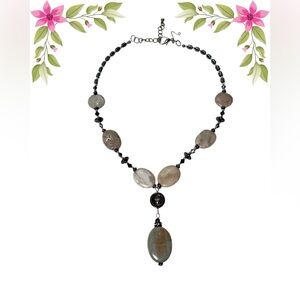 Riverstone and Hemalyte Beaded Necklace